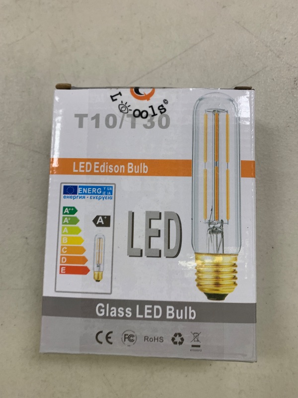 Photo 1 of T10 Led Bulb,Dimmable 6W Led Tubular Bulbs, 60 Watt Incandescent Bulb Equivalent, 5000K Cool White, Clear Glass, E26 Base Lamp Bulb, for Cabinet Display Cabinet etc. (Cool White-3P)