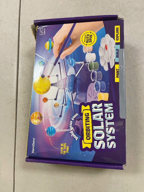 Photo 1 of Dan&Darci 360° Orbiting Solar System for Kids - Paint & Build Model Kit - Arts and Crafts for Kid Ages 8-12, 4-6, 4-8, 6-8 - Space Toys 8-10 - Science Astronomy Gifts - Painting Craft Kits for Boys