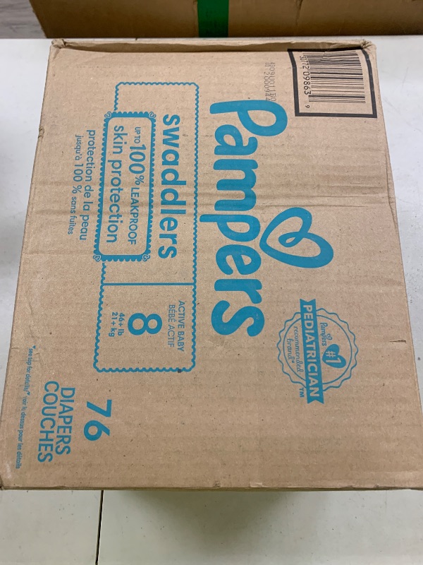 Photo 1 of Pampers Baby Diapers - Swaddlers - Size 8, 76 Count, Ultra Absorbent Disposable Infant Diaper