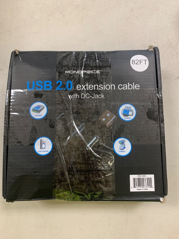 Photo 1 of Monoprice 82ft 25M USB 2.0 A Male to A Female Active Extension / Repeater Cable (Kinect & PS3 Move Compatible Extension)