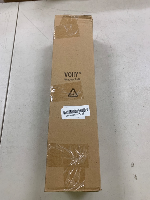Photo 1 of VOIIY Long Curtain Rods for Windows 72 to 144 Inch(6-12 Feet), Black Heavy Duty 1'' Diameter Adjustable Window Drapery Rod 66 120, Modern End Cap Style Design, Size 36''-144''