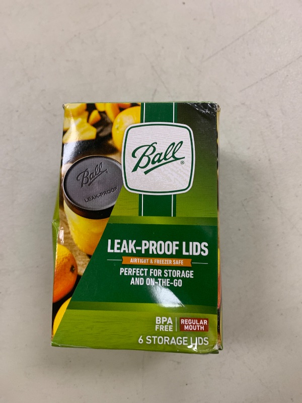 Photo 1 of Ball Mason Jar Leak-Proof Lids, Regular Mouth, 6-Count