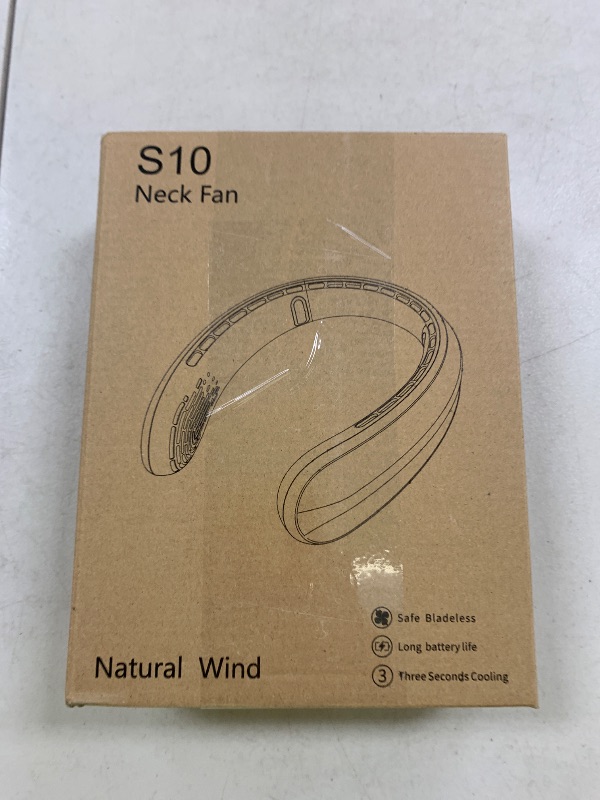 Photo 1 of Neck Fan, Portable Fan around Neck, 5200mAh Battery Operated Wearable Personal Fan with USB Rechargeable, 3 Wind Speed,Ultra Quiet, Bladeless,Headphone Design for Travel, Men Women
