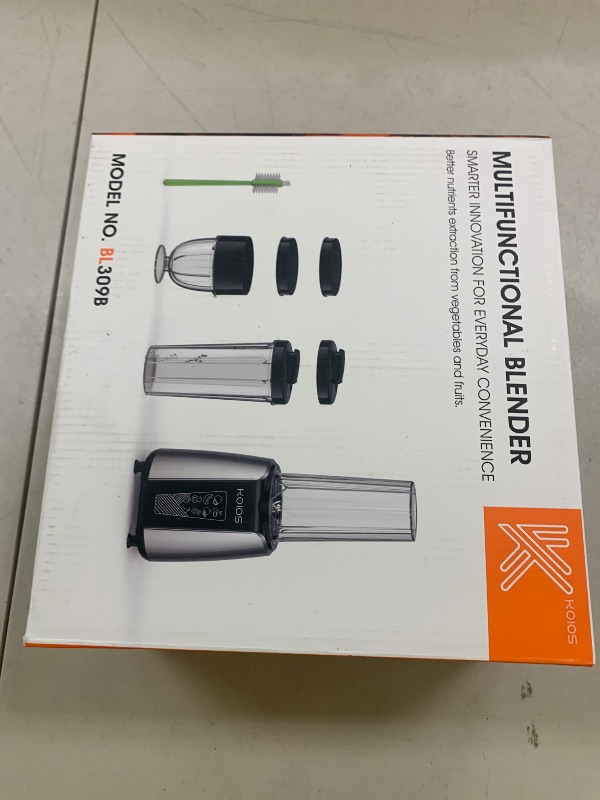 Photo 1 of KOIOS Smoothie Blender, Max 1000w Personal Blender for Shakes and Smoothies, 12Pcs Coffee Grinder and Countertop Blenders Combo for Kitchen, Portable Smoothie Blenders with 2x22 oz To-Go Cups, Non-BPA