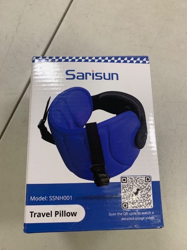 Photo 1 of SARISUN Travel Pillows for Airplanes, 360° Support Headrest Pillow with Eye Mask for Sleeping Long Flights, Travel Pillow for Car Road Trip, Car Headrest, Travel Accessories Stop Bobblehead, Black