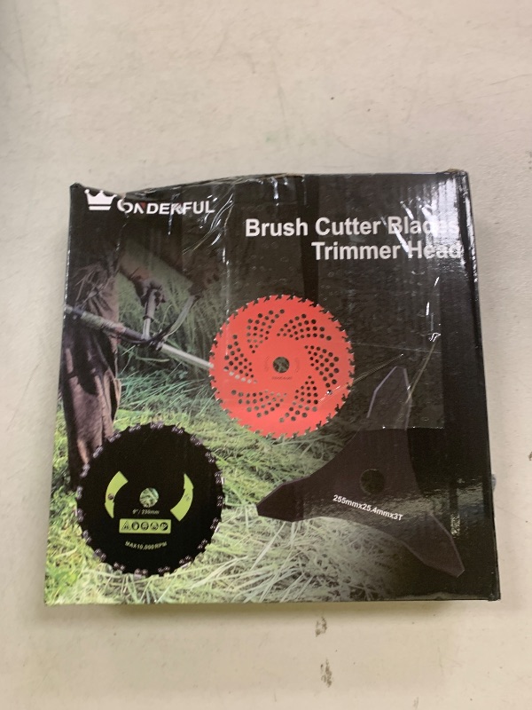 Photo 1 of VIDICA 9" x 36 Teeth Carbide Tipped Blade & 10" x 3 Teeth Carbon Steel Brush Cutter Weed Eater Blades with Universal Weed Wacker Adapters, Compatible with Husqvarna, Stihl, Oregon and More