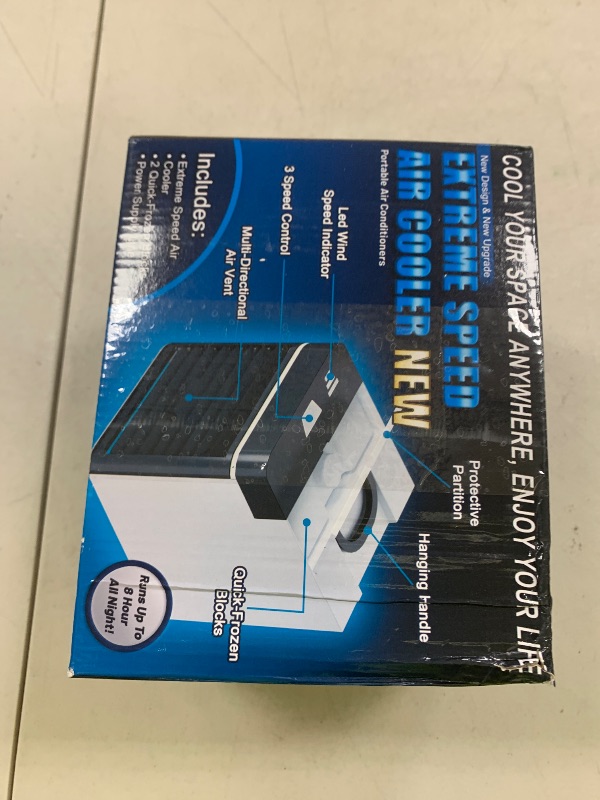 Photo 1 of Portable Air Conditioner, Upgraded Mini Personal Anti-leakage Water Ice Cooling Air Cooler Fan with 3 Speeds, Small for Room Bedroom Office Home Tent Whitegrey1