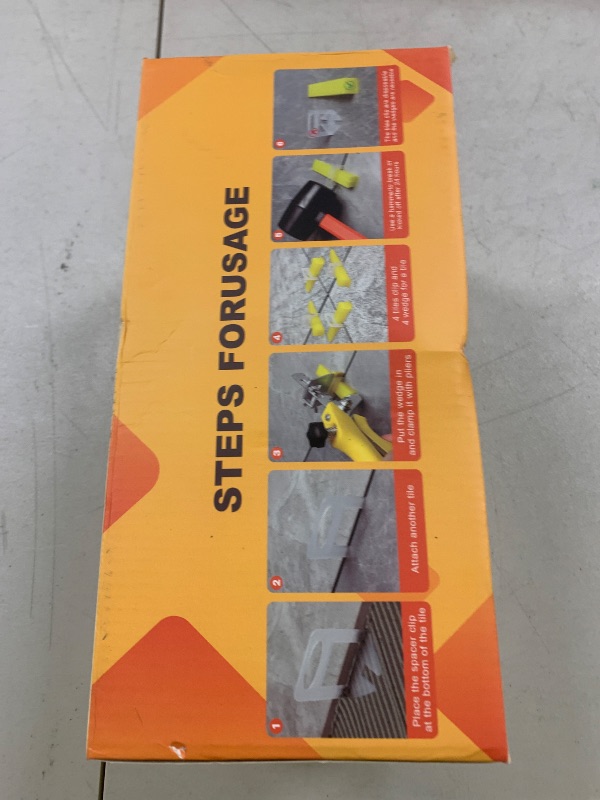 Photo 1 of DGSL Tile Leveling System with Tile Plier - 300-Piece Tile Spacers Clips and 100-Piece Reusable Wedges - Tile Tools Set for Stone Installation (1/16 Inch Tile Spacers)