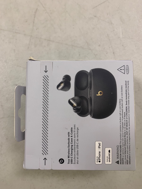 Photo 1 of Beats Studio Buds + | True Wireless Noise Cancelling Earbuds, Enhanced Apple & Android Compatibility, Built-in Microphone, Sweat Resistant Bluetooth Headphones, Spatial Audio - Black/Gold