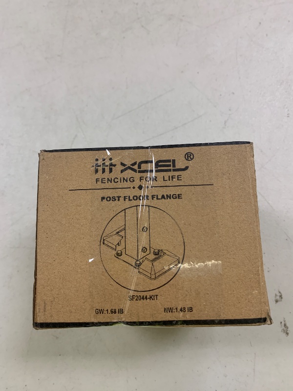Photo 1 of XCEL Fence Metal Flange for 2" Square Post, Included Cover, and 4 PCS of 7/16" X 2-1/2" Anchor Bolts.