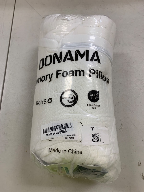Photo 1 of DONAMA Cervical Neck Pillow for Pain Relief,Odorless Contour Memory Foam Pillows with Cooling Pillowcase Cozy Sleeping, Orthopedic Ergonomic Bed Pillows for Side Back Stomach Sleepers