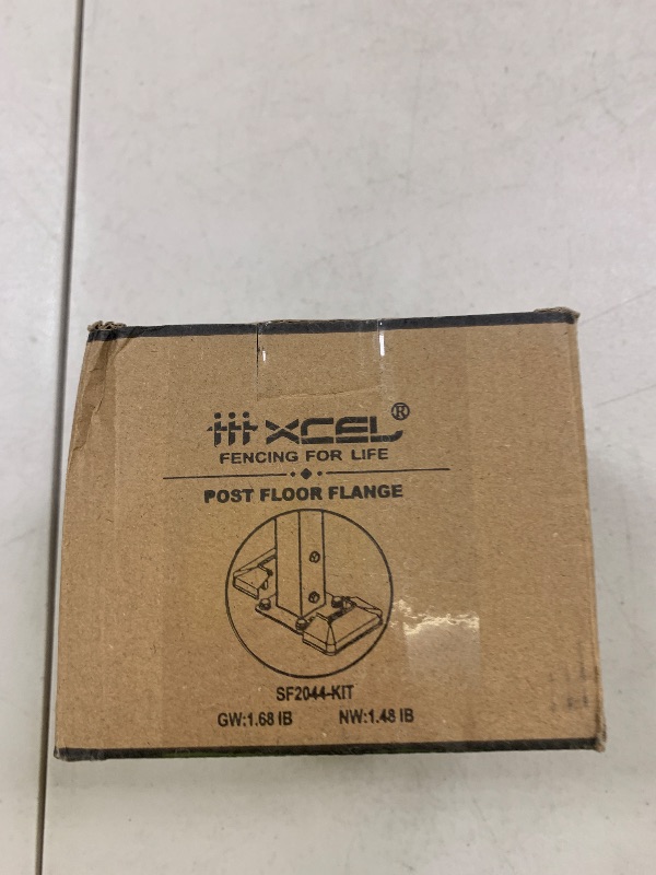 Photo 1 of XCEL Fence Metal Flange for 2" Square Post, Included Cover, and 4 PCS of 7/16" X 2-1/2" Anchor Bolts.