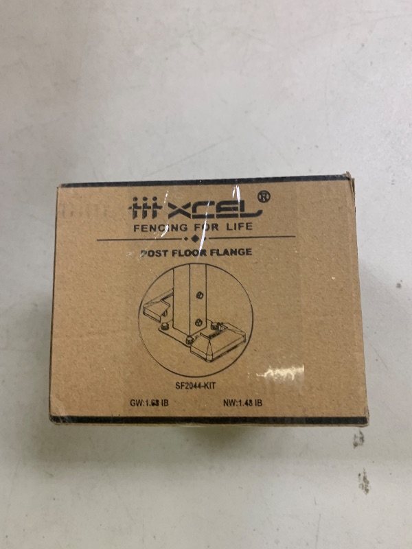 Photo 1 of XCEL Fence Metal Flange for 2" Square Post, Included Cover, and 4 PCS of 7/16" X 2-1/2" Anchor Bolts.