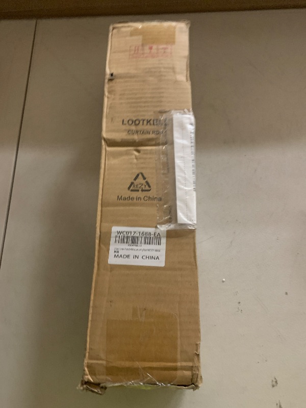 Photo 1 of 2 Pack White Oak Wood Grain Curtain Rods for Windows 48 to 84 Inches 1" Diameter Boho Decorative Heavy Duty Window Curtain Rod Adjustable with Solid Finials for Living Room Bedroom Kitchen Farmhouse