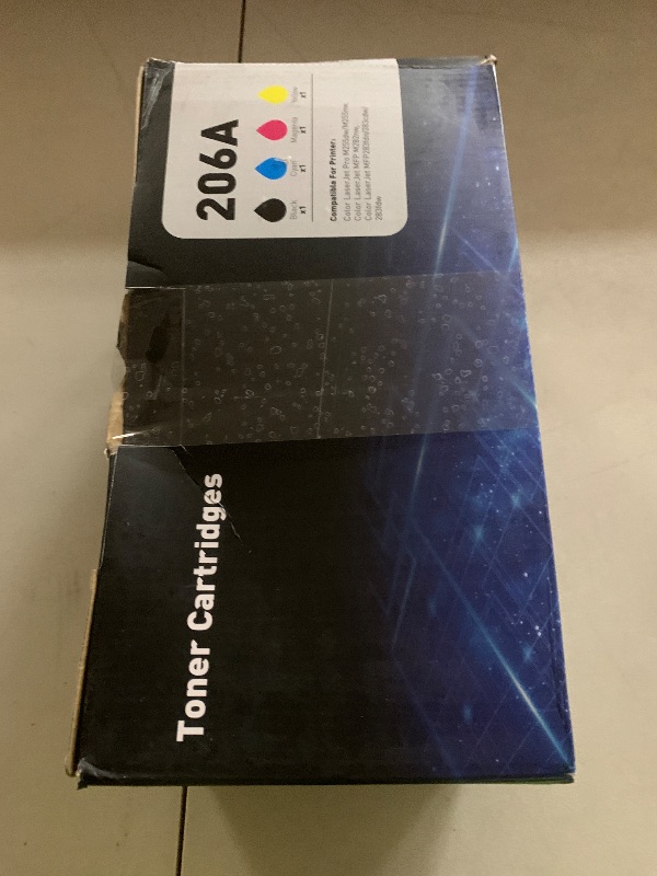 Photo 1 of 206A Toner cartridges 4 Pack Color Laser Jet Pro MFP M283fdw M283cdw Compatible for HP 206A 206X 206 Toner Cartridges for HP206A HP206X Toner for MFP M283fdw M283cdw M255dw M283fdn Toner with Chip