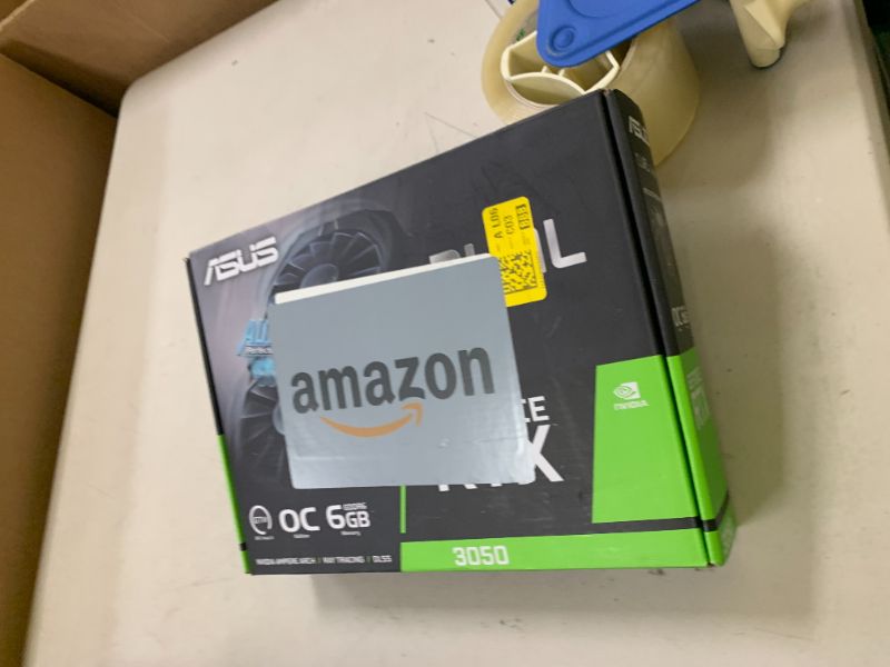 Photo 1 of ASUS Dual NVIDIA GeForce RTX 3050 6GB OC Edition Gaming Graphics Card - PCIe 4.0, 6GB GDDR6 Memory, HDMI 2.1, DisplayPort 1.4a, 2-Slot Design, Axial-tech Fan Design, 0dB Technology, Steel Bracket