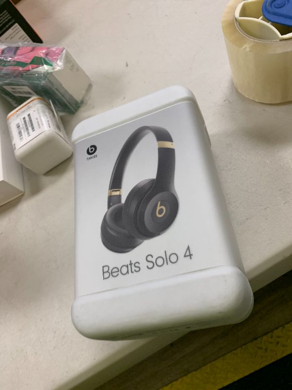 Photo 1 of Beats Solo 4 - Wireless Bluetooth On-Ear Headphones, Apple & Android Compatible, Up to 50 Hours of Battery Life - Black & Gold