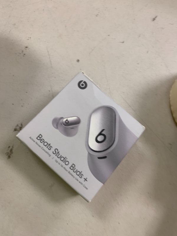 Photo 1 of Beats Studio Buds + | True Wireless Noise Cancelling Earbuds, Enhanced Apple & Android Compatibility, Built-in Microphone, Sweat Resistant Bluetooth Headphones, Spatial Audio - Cosmic Silver