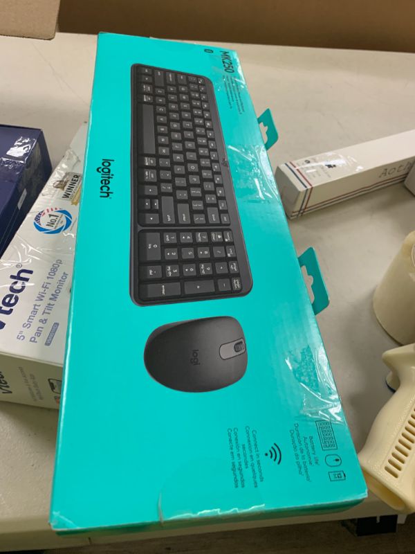 Photo 1 of Logitech MK250 Bluetooth Wireless Mouse and Keyboard Combo: Fast & Easy Connectivity, Compact Wireless Keyboard, Ambidextrous Mouse, Durable Build - Windows/MacOS - Graphite