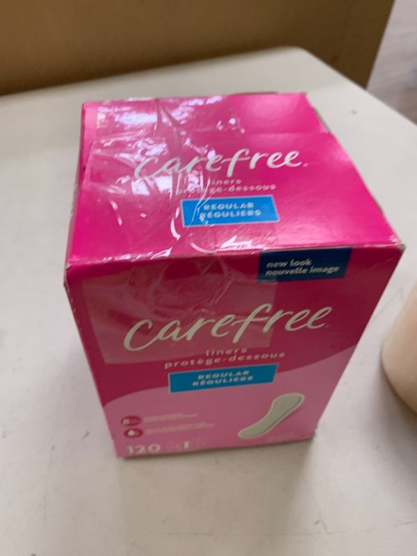 Photo 1 of Carefree Panty Liners for Women, Regular, Unwrapped, Unscented, 120ct | Pantiliners, Carefree Liners, Daily Liners for Women, Light Periods and Leaks, 8-Hour Odor Control | 120ct (Packaging May Vary)