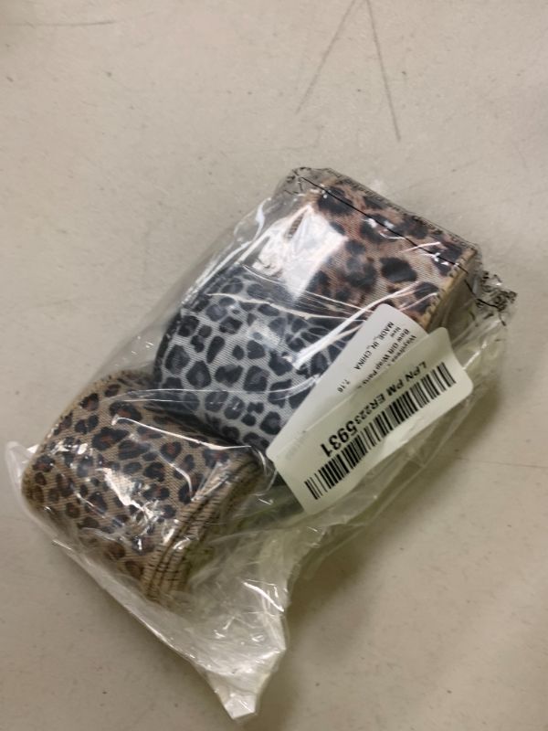 Photo 1 of Waydress 4 Rolls 2 Inch 20 Yards Leopard Print Ribbon Jungle Animal Zebra Cheetah Safari Ribbon Polyester Wired Edge Ornaments Decorative Wrapping for Home DIY Craft Wreath Bow Gift Wrap Party Decor