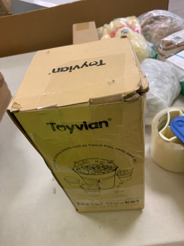 Photo 1 of Toyvian Metal Buckets Mini Tinplate Bucket,4 Inch Metallic Pails with Handle for Party Favors, Candy, Votive Candles, Trinkets, Small Plants,12 Pieces