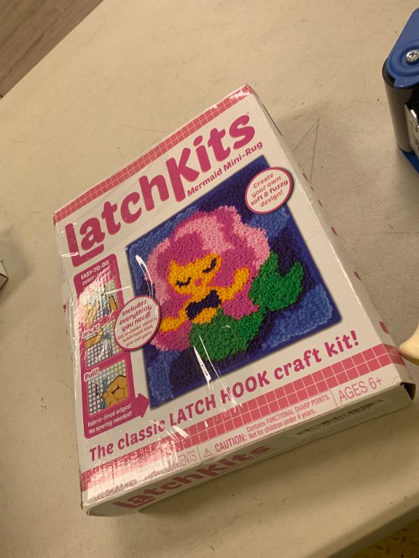 Photo 1 of LatchKits Latch Hook Kits for Kids – Kids Crafts, Arts and Crafts, Yarn Art, Wall Hanging & Mini-Rugs, Craft Supplies, Pre-Cut Yarn, Easy to Follow Pattern, Hook Included, Arts & Craft, Ages 6+