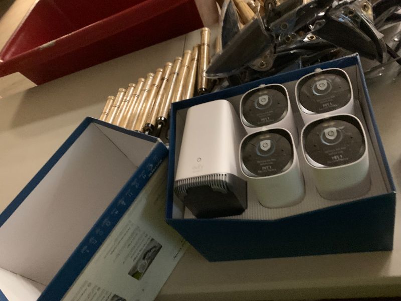 Photo 1 of eufy Security eufyCam 3 4-Cam Kit,Security Camera Outdoor Wireless,4K Camera with Integrated Solar Panel, Forever Power,Face Recognition AI,Expandable Local Storage,Spotlight, 2.4 GHz Wi-Fi(Renewed)