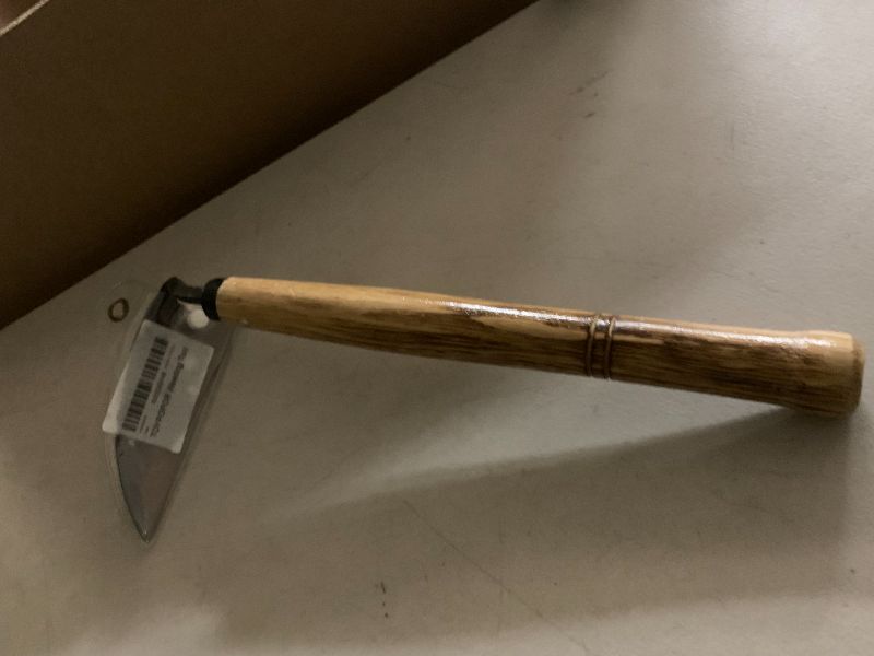 Photo 1 of TOYPOPOR Japanese Weeding Sickle Hoe, Gardening Tools, Weed Remover, Hand Weed Cutter, Kama Twisted Scythe with High Carbon Steel Blade for Cutting Grass, Soil loosening, harvesting, Digging