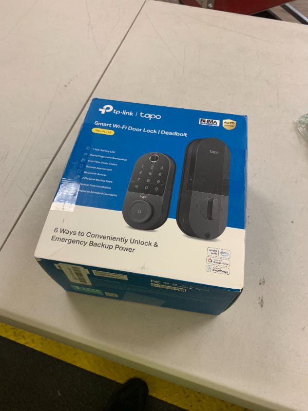 Photo 1 of TP-Link Tapo Smart Door Lock, Deadbolt | Keyless Entry, Fingerprint Recognition, Touchscreen Keypad & in-App Monitoring with Scheduled Access | 1-Year Rechargeable Battery | BHMA Grade 2 | Tapo DL110