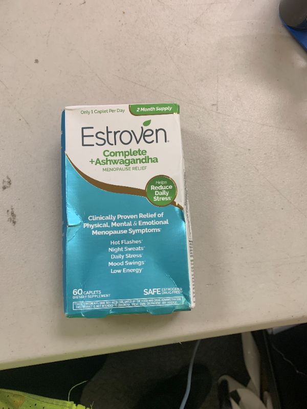 Photo 1 of Estroven Complete + Ashwagandha Multi-Symptom Menopause Supplement for Women - 60 Ct. - Clinically Proven Ingredients Provide Menopause Relief & Night Sweats + Hot Flash Relief* - Drug-Free & Non-GMO