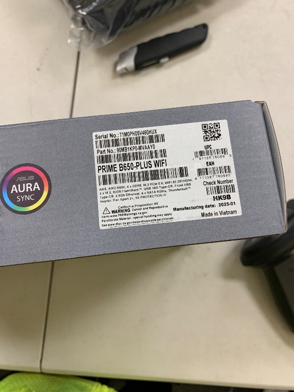 Photo 1 of ASUS Prime B650-PLUS WiFi AMD B650 AM5 Ryzen™ Desktop 9000 8000 & 7000 ATX Motherboard, DDR5, PCIe 5.0 M.2, 2.5Gb LAN, WiFi 6E, HDMI™, SATA 6 Gbps, USB Type-C®, BIOS Flashback™, Thunderbolt™ 4 Header