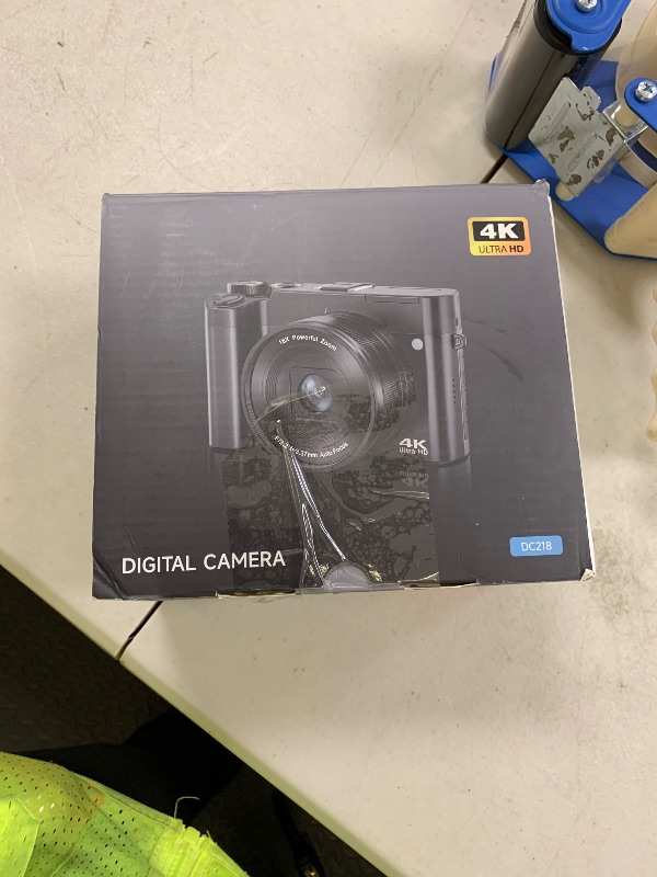 Photo 1 of 4K Digital Camera for Photography, Dual 64MP Autofocus Vlogging Camera for YouTube, 2.8" Screen Compact Travel Camera with 32GB SD Card, Anti-Shake, Flash, 16X Digital Zoom, 2 Batteries & Charger