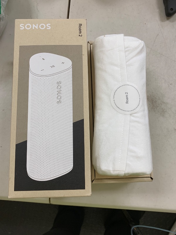 Photo 1 of Sonos Roam 2 - White - Portable Waterproof Bluetooth Speaker