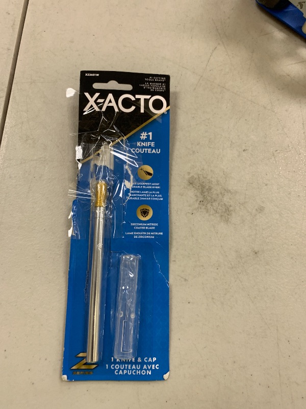Photo 1 of X-Acto Precision Utility Knife Metal Silver 9.0 inches Aluminum Handle Z-Series #1 Includes Safety Cap