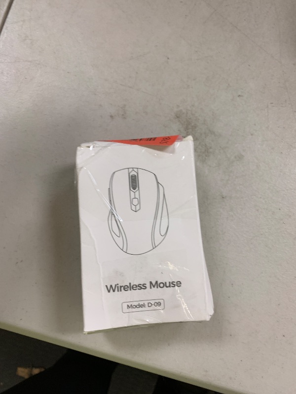 Photo 1 of HOTWEEMS Wireless Mouse, D-09 Computer Mouse USB Cordless Mice for Laptop, Ergo Grips, Lightspeed 5-Level 2400 DPI, 16 Months Battery, Portable for PC Mac Chromebook (Black)
