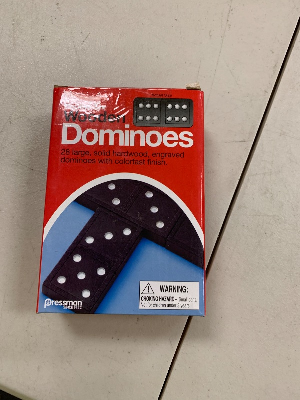 Photo 1 of Pressman Toy Double Six Wooden Dominoes, 28 Pieces Wooden Dominoes Six
