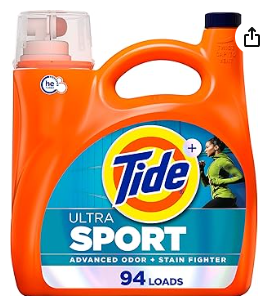 Photo 1 of Tide Plus Febreze Sport Odor Defense Liquid Laundry Detergent Soap, HE Compatible, 94 Loads, 132 fl oz
