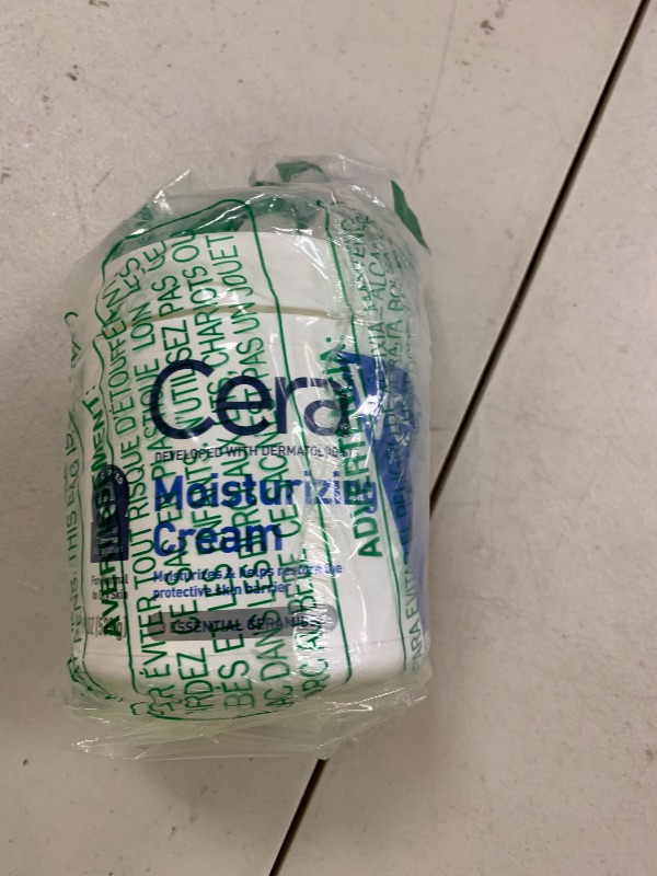 Photo 1 of CeraVe Moisturizing Cream, Body and Face Moisturizer for Dry Skin, Body Cream with Hyaluronic Acid and Ceramides, Daily Moisturizer, Oil-Free, Fragrance Free, Non-Comedogenic, 19 Ounce