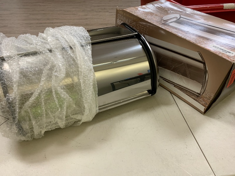 Photo 1 of HOME IT Stainless Steel Bread Box for kitchen, bread bin, bread storage Bread holder 16.5x10x8