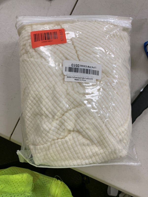 Photo 1 of Easy-Going Stretch Cushion Cover Sofa Cushion Furniture Protector Sofa Seat Sofa Slipcover Sofa Cover Soft Flexibility with Elastic Bottom (Oversized Sofa Cushion, Cream)