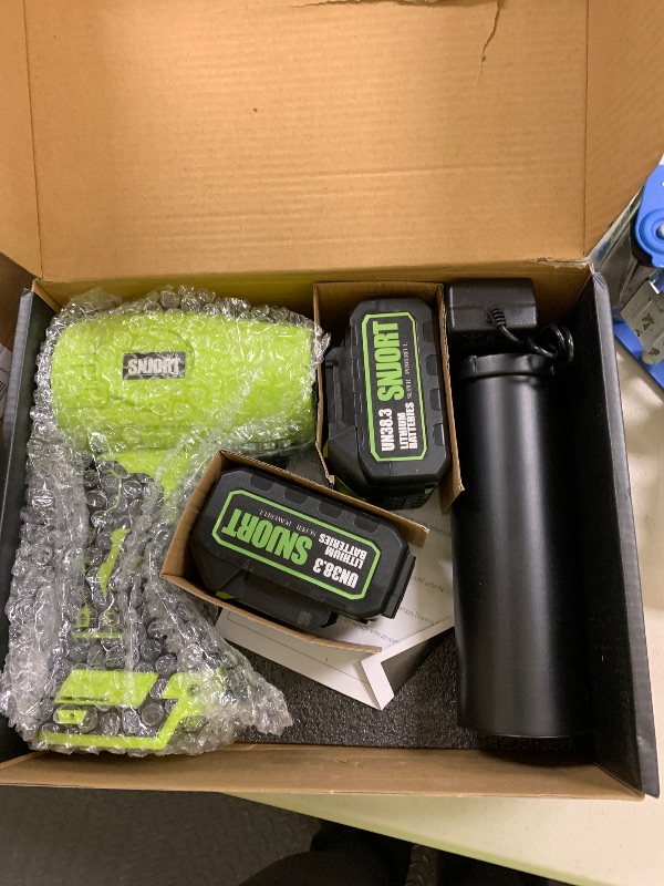 Photo 1 of Leaf Blower Cordless with Battery and Charger,800,000 RPM,Extended Nozzle,Lightweight Handheld Design,Blower for Patio Cleaning,car Blowing Water,Blowing Leaves and Dust?Grass Green?