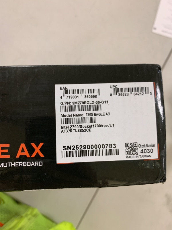 Photo 1 of GIGABYTE Z790 Eagle AX LGA 1700 Intel Z790 ATX Motherboard with DDR5, M.2, PCIe 5.0, USB 3.2 Gen2X2 Type-C, Intel Wi-Fi 6E, 2.5GbE LAN, Q-Flash Plus, EZ-Latch