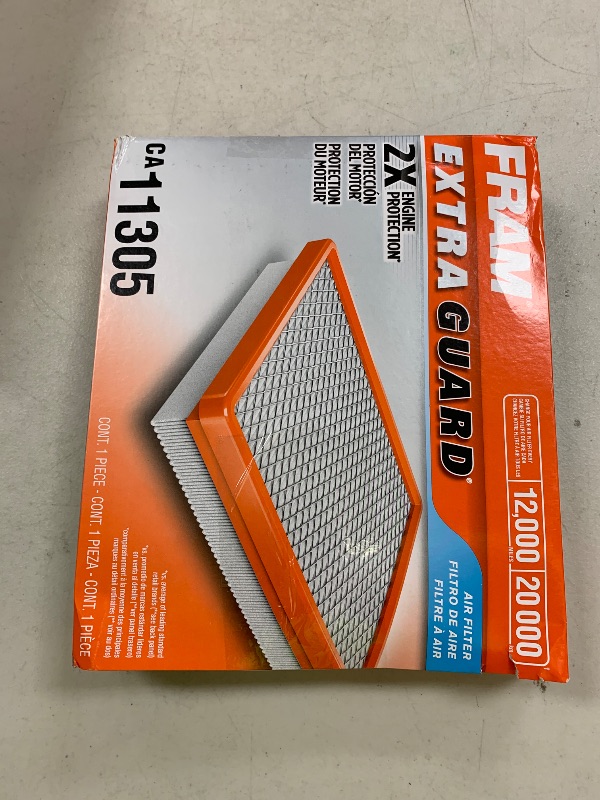 Photo 1 of FRAM Extra Guard CA11305 Replacement Engine Air Filter for Select BMW (2.0L) Models, Provides Up to 12 Months or 12,000 Miles Filter Protection