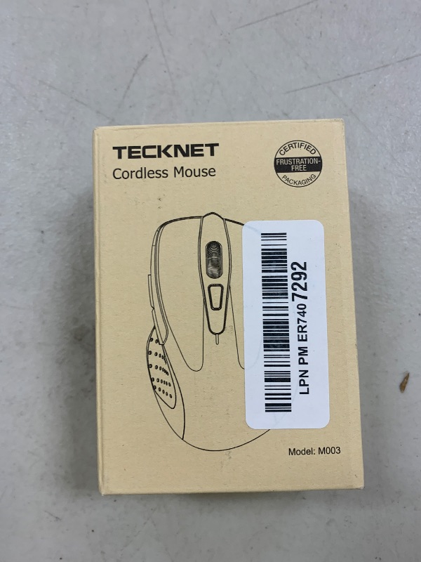 Photo 1 of TECKNET Wireless Mouse, 2.4G Ergonomic Optical Mouse, Computer Mouse for Laptop, PC, Computer, Chromebook, Notebook, 6 Buttons, 24 Months Battery Life, 4000 DPI, 6 Adjustment Levels