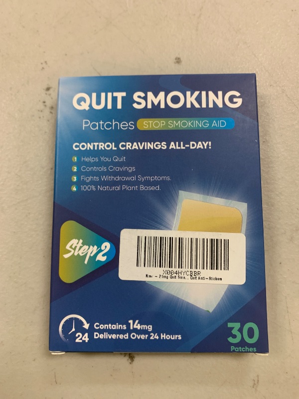 Photo 1 of 21mg Quit Smoking Patches, Nicotine Patches to Quit Smoking Patches, Stop Smoking Aids Patches, 30 Count Quit Smoking Stickers That Work with 2 Weeks, Easy and Effective Help to Quit Anti-Stickers