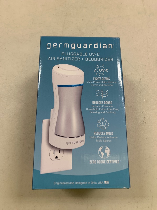 Photo 1 of GermGuardian GG1000 Small Air Purifier, Pluggable UVC Air Sanitizer, Room Deodorizer, Kills Germs, Freshens Air, Reduces Odors from Pets, Mold, Smoking, Cooking, Laundry, Germ Guardian Air Purifier