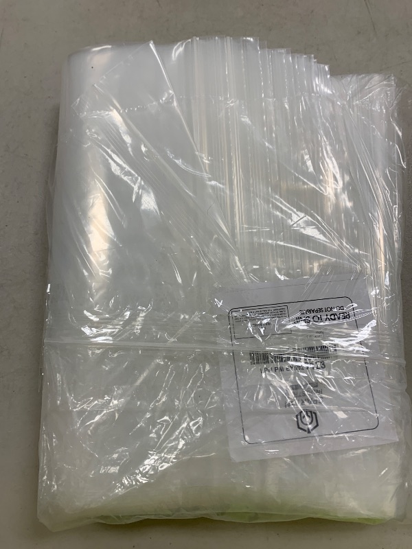 Photo 1 of Spartan Industrial - 12” X 15” (100 Count) 4 Mil Thick Clear Reclosable Zip Plastic Poly Bags with Resealable Lock Seal Zipper - Heavy Duty and Durable