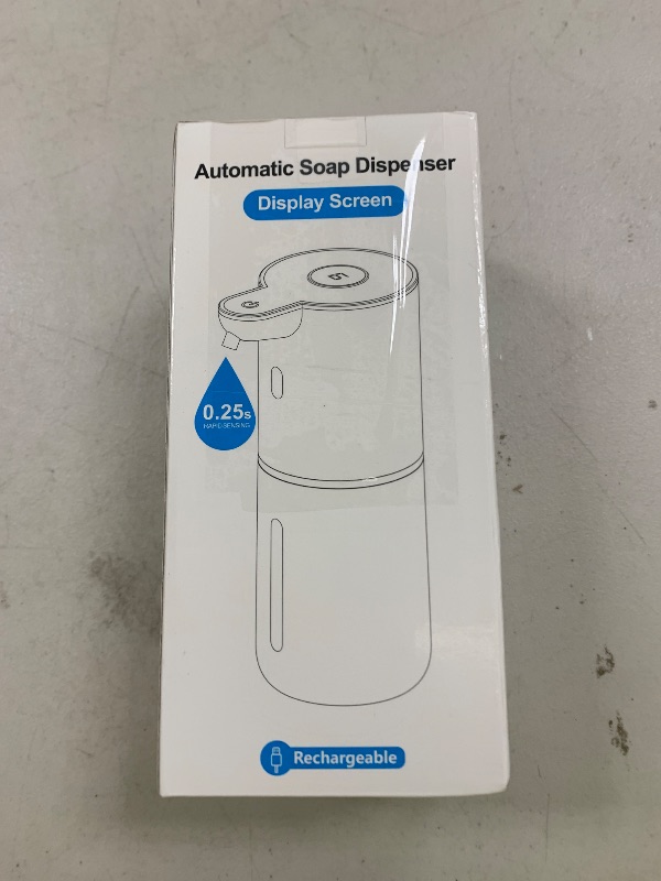 Photo 1 of Automatic Foaming Soap Dispenser Touchless, USB Rechargeable Smart Hand Soap Dispenser, 6-Level Adjustable, 12.8oz/380mL Wall Mounted for Bathroom Kitchen Dish Soap