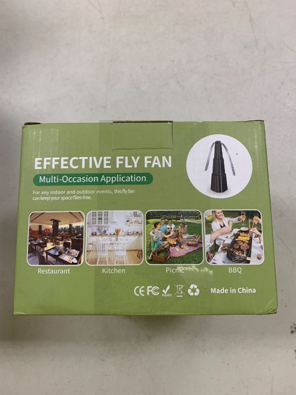 Photo 1 of Fly Fans for Tables, Fly Fan Outdoor Indoor Keep Flies Away, Table Top Spinner with Holographic Blades, Flies Deterrent for Picnic, Restaurant, Party, Home, BBQ (4 Pack)
